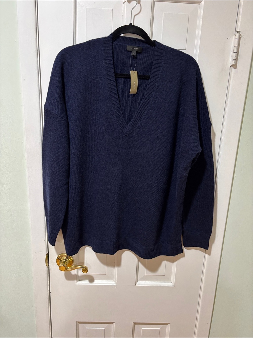 J. Crew Women’s  Dark Navy V-Neck Sweater